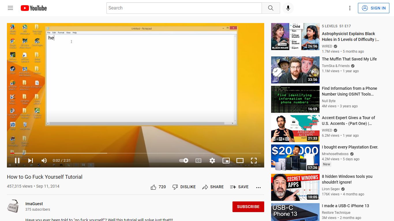 How to Go Fuck Yourself Tutorial - YouTube